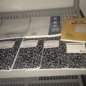 Notebooks ,graphing paper , and filler paper